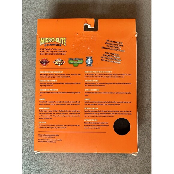 NIB Hot Chillys Micro Elite Chamois Crewneck Top Mid Weight Base Layer Women M - Picture 3 of 6